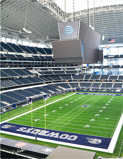 The Dallas Cowboys AT&T Stadium in Arlington