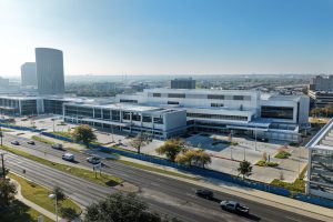 Drone aerial exterior view of Texas Behavioral Health Center