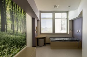 Patient room at the Texas Behavioral Health Center